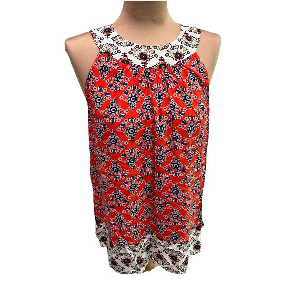 Boden Floral‎ A-Line Tank Top Sleeveless Blouse Cottagecore Boho